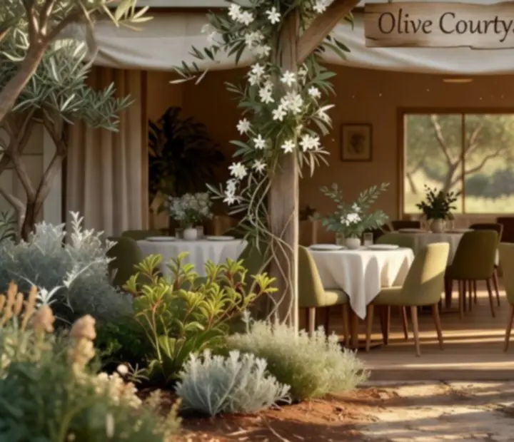 Softly sunlit entrance to NAXSOL ENTERPRISES LTD with rustic textures and greenery